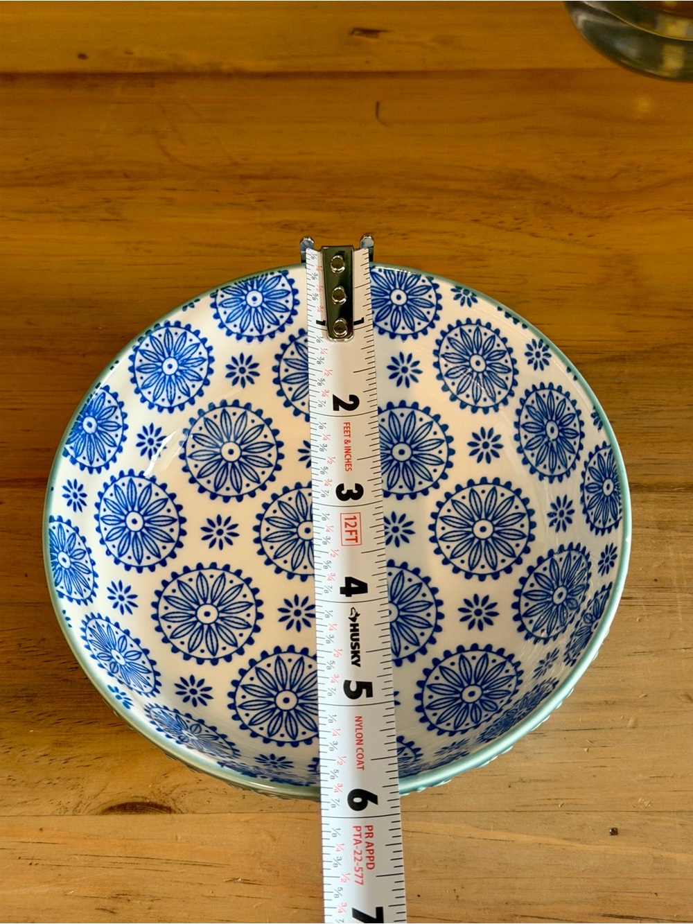5 Signature Housewares Stoneware Bowls Blue Teal Grey Pattern 14.5oz - Picture 7 of 8